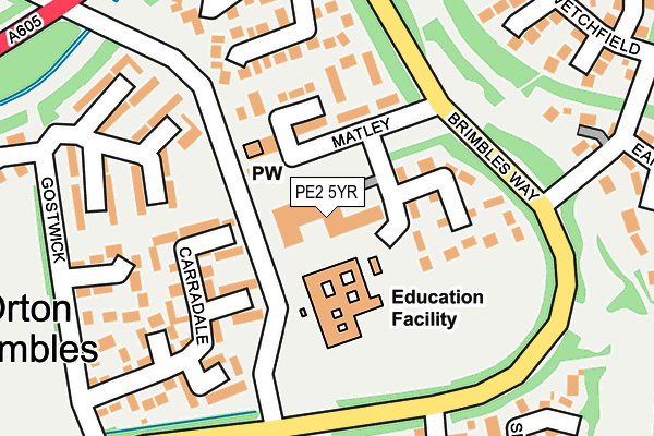 PE2 5YR map - OS OpenMap – Local (Ordnance Survey)