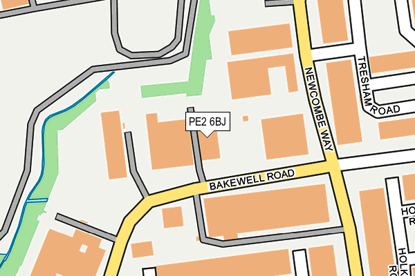 PE2 6BJ map - OS OpenMap – Local (Ordnance Survey)