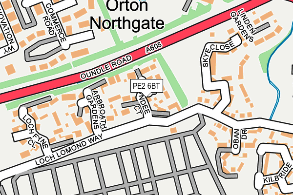 PE2 6BT map - OS OpenMap – Local (Ordnance Survey)