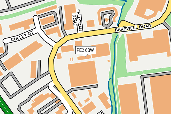 PE2 6BW map - OS OpenMap – Local (Ordnance Survey)