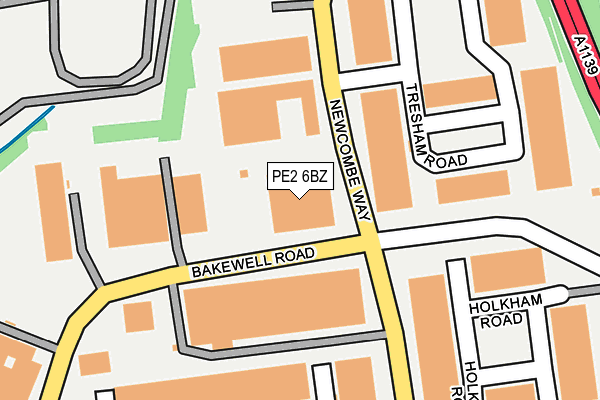 PE2 6BZ map - OS OpenMap – Local (Ordnance Survey)