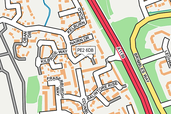 PE2 6DB map - OS OpenMap – Local (Ordnance Survey)