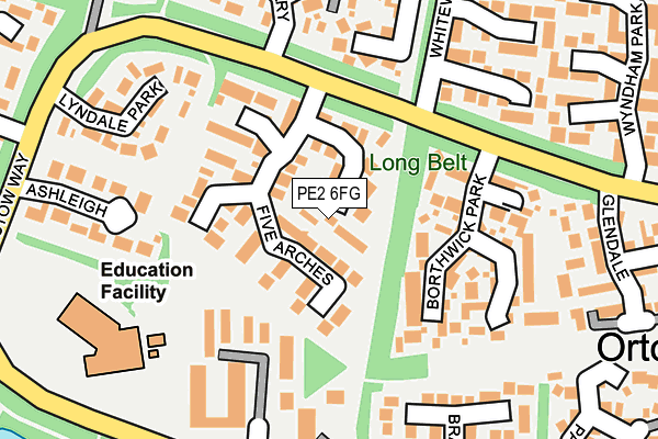 PE2 6FG map - OS OpenMap – Local (Ordnance Survey)