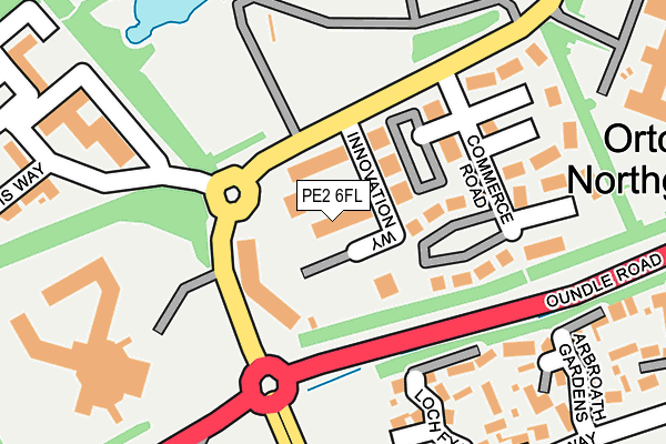 PE2 6FL map - OS OpenMap – Local (Ordnance Survey)