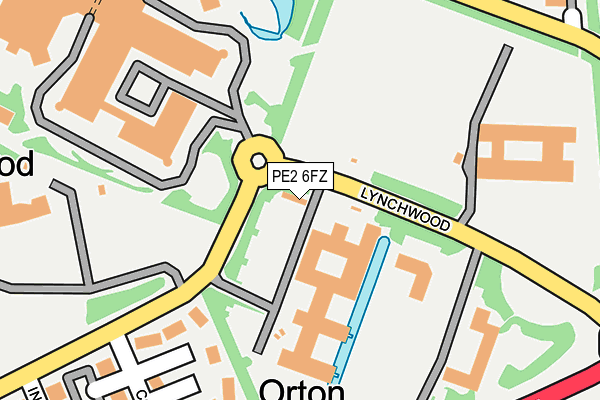 PE2 6FZ map - OS OpenMap – Local (Ordnance Survey)