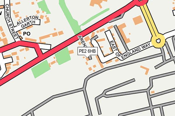 PE2 6HB map - OS OpenMap – Local (Ordnance Survey)