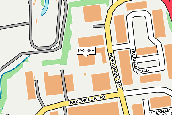 PE2 6SE map - OS OpenMap – Local (Ordnance Survey)