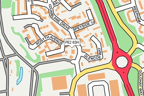 PE2 6SH map - OS OpenMap – Local (Ordnance Survey)