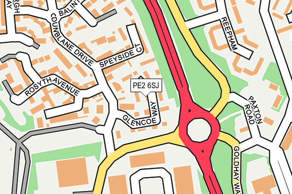PE2 6SJ map - OS OpenMap – Local (Ordnance Survey)