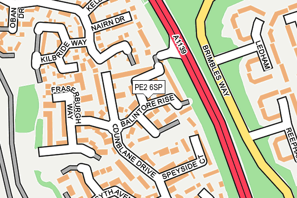 PE2 6SP map - OS OpenMap – Local (Ordnance Survey)