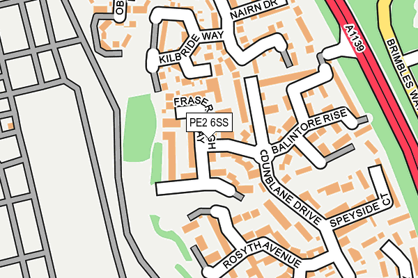 PE2 6SS map - OS OpenMap – Local (Ordnance Survey)