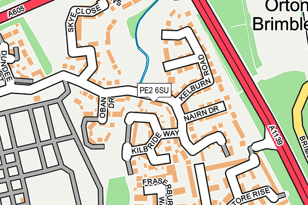 PE2 6SU map - OS OpenMap – Local (Ordnance Survey)