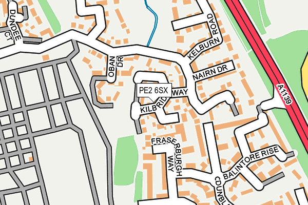 PE2 6SX map - OS OpenMap – Local (Ordnance Survey)