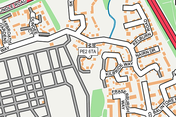 PE2 6TA map - OS OpenMap – Local (Ordnance Survey)