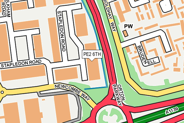 PE2 6TH map - OS OpenMap – Local (Ordnance Survey)