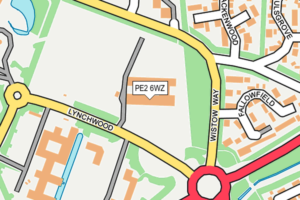 PE2 6WZ map - OS OpenMap – Local (Ordnance Survey)