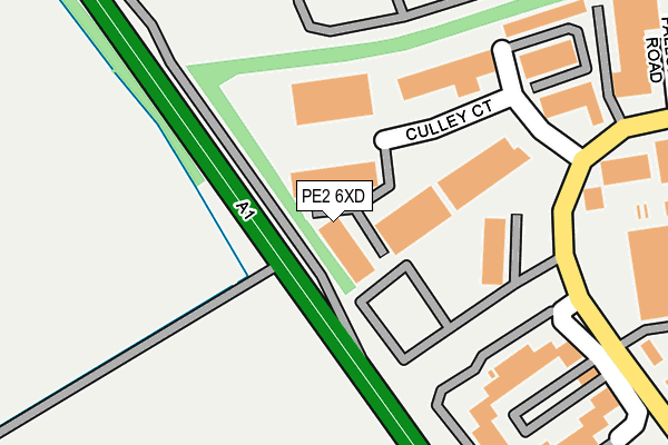 PE2 6XD map - OS OpenMap – Local (Ordnance Survey)