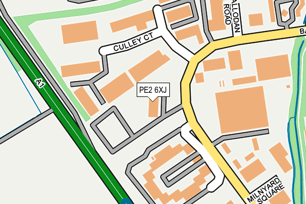 PE2 6XJ map - OS OpenMap – Local (Ordnance Survey)