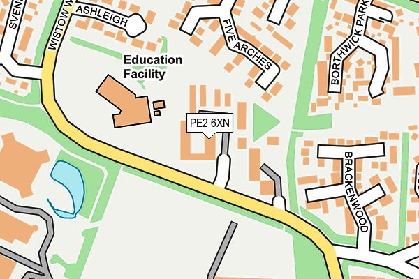 PE2 6XN map - OS OpenMap – Local (Ordnance Survey)