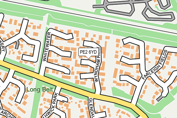 PE2 6YD map - OS OpenMap – Local (Ordnance Survey)