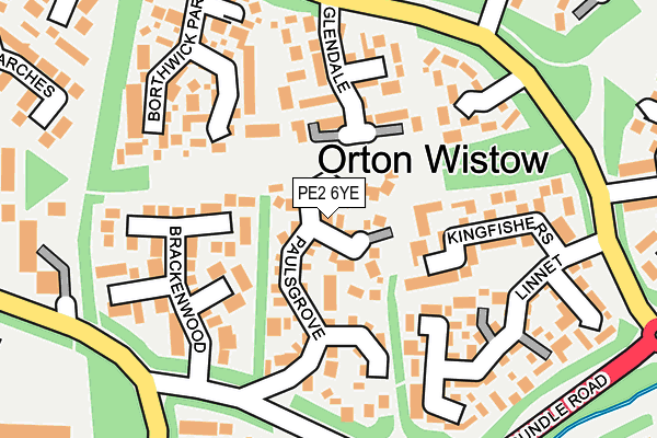 PE2 6YE map - OS OpenMap – Local (Ordnance Survey)