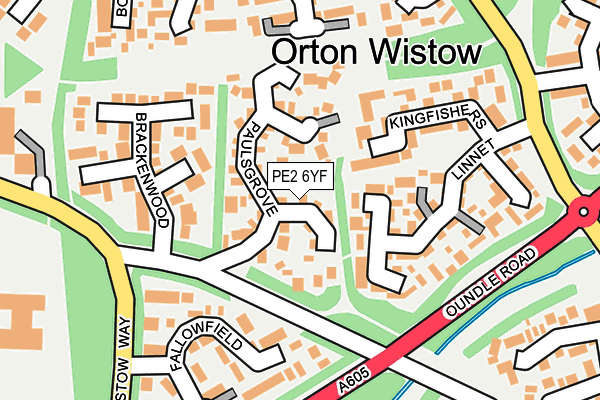 PE2 6YF map - OS OpenMap – Local (Ordnance Survey)