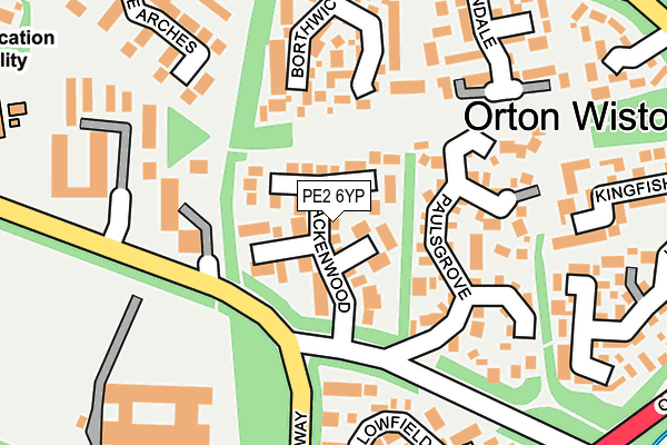PE2 6YP map - OS OpenMap – Local (Ordnance Survey)