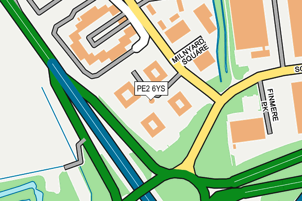 PE2 6YS map - OS OpenMap – Local (Ordnance Survey)