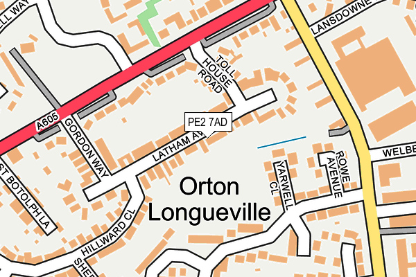 PE2 7AD map - OS OpenMap – Local (Ordnance Survey)