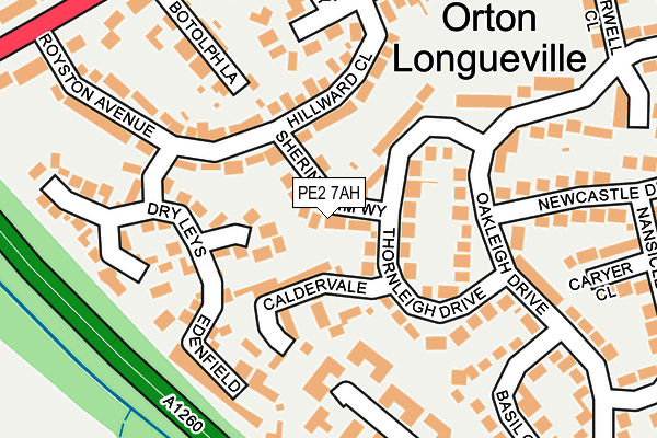 PE2 7AH map - OS OpenMap – Local (Ordnance Survey)