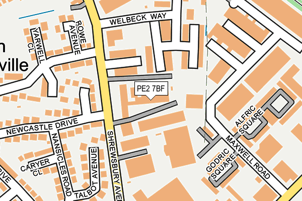 PE2 7BF map - OS OpenMap – Local (Ordnance Survey)