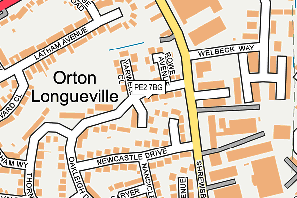 PE2 7BG map - OS OpenMap – Local (Ordnance Survey)