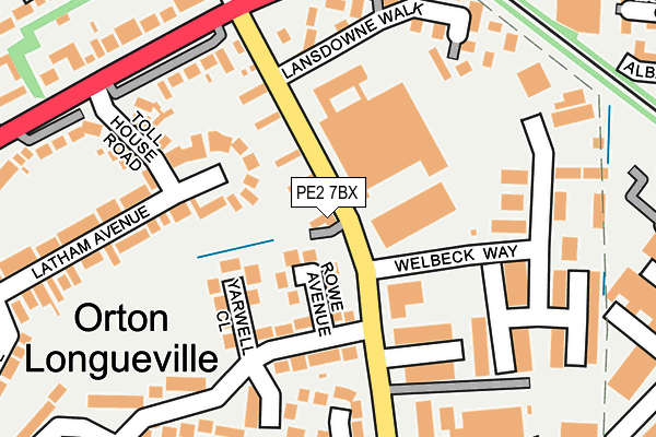 PE2 7BX map - OS OpenMap – Local (Ordnance Survey)