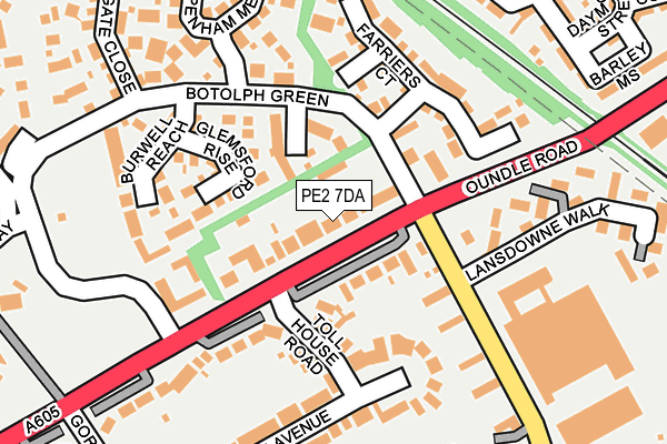 PE2 7DA map - OS OpenMap – Local (Ordnance Survey)