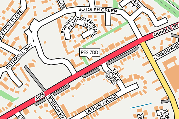 PE2 7DD map - OS OpenMap – Local (Ordnance Survey)