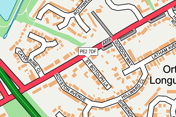 PE2 7DF map - OS OpenMap – Local (Ordnance Survey)