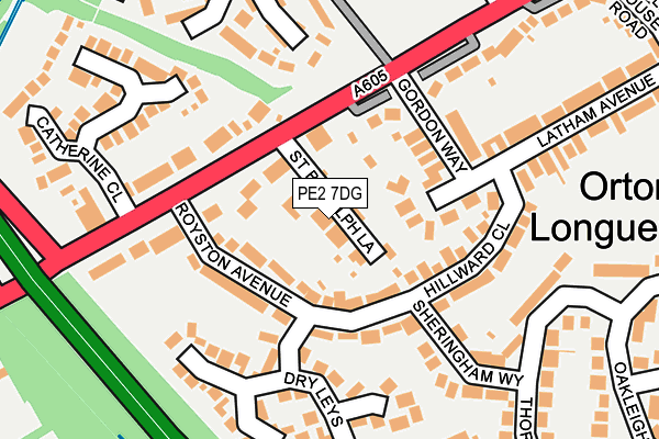 PE2 7DG map - OS OpenMap – Local (Ordnance Survey)