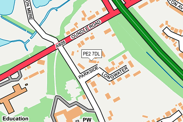 PE2 7DL map - OS OpenMap – Local (Ordnance Survey)