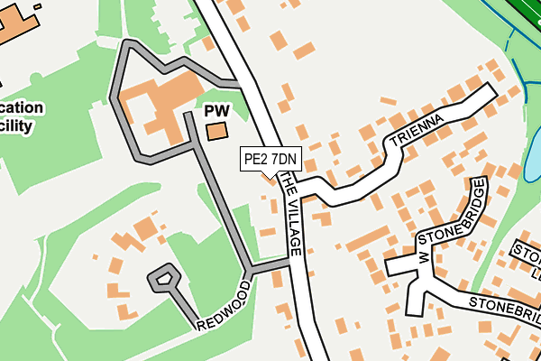 PE2 7DN map - OS OpenMap – Local (Ordnance Survey)