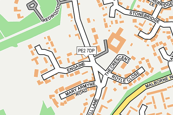 PE2 7DP map - OS OpenMap – Local (Ordnance Survey)