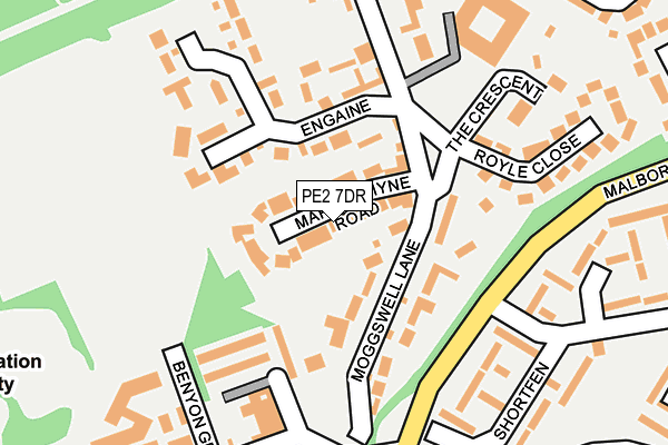 PE2 7DR map - OS OpenMap – Local (Ordnance Survey)