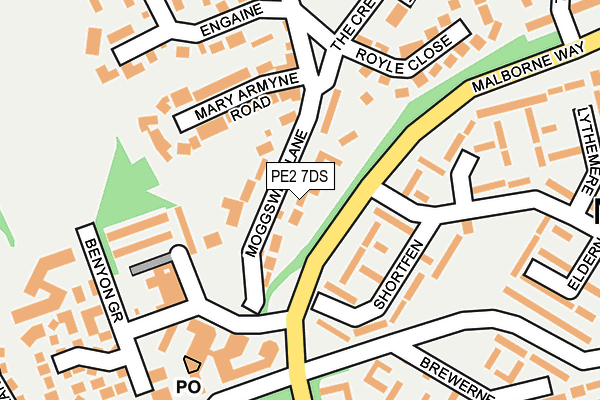 PE2 7DS map - OS OpenMap – Local (Ordnance Survey)