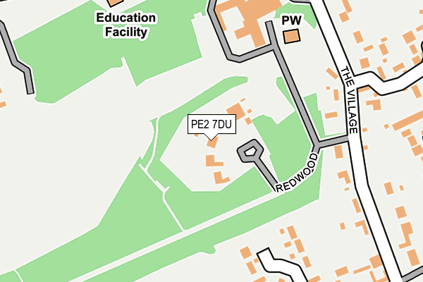 PE2 7DU map - OS OpenMap – Local (Ordnance Survey)