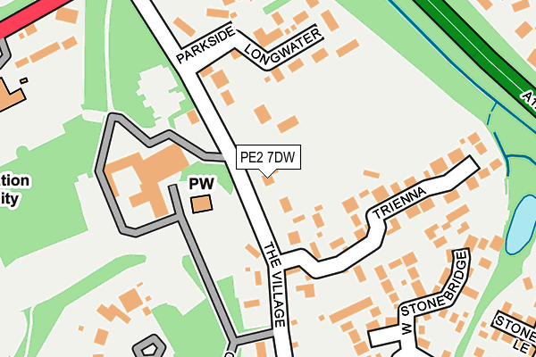 PE2 7DW map - OS OpenMap – Local (Ordnance Survey)