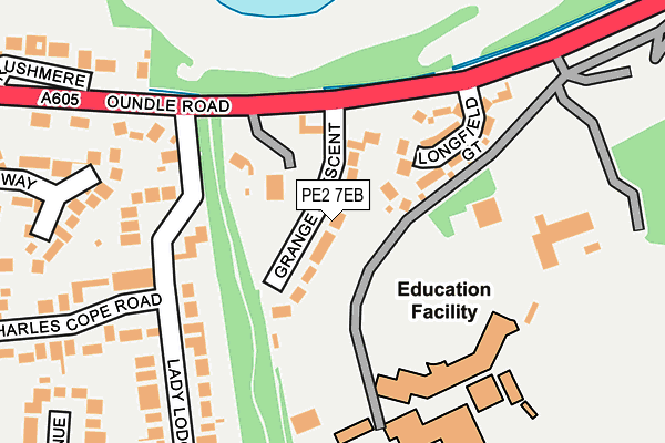 PE2 7EB map - OS OpenMap – Local (Ordnance Survey)