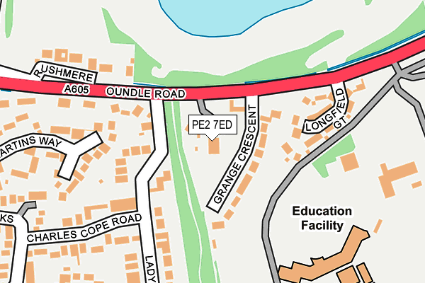 PE2 7ED map - OS OpenMap – Local (Ordnance Survey)