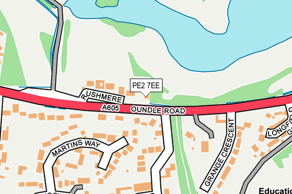 PE2 7EE map - OS OpenMap – Local (Ordnance Survey)