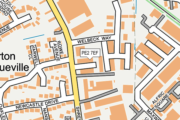 PE2 7EF map - OS OpenMap – Local (Ordnance Survey)