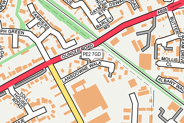 PE2 7GD map - OS OpenMap – Local (Ordnance Survey)