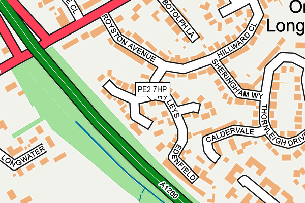 PE2 7HP map - OS OpenMap – Local (Ordnance Survey)